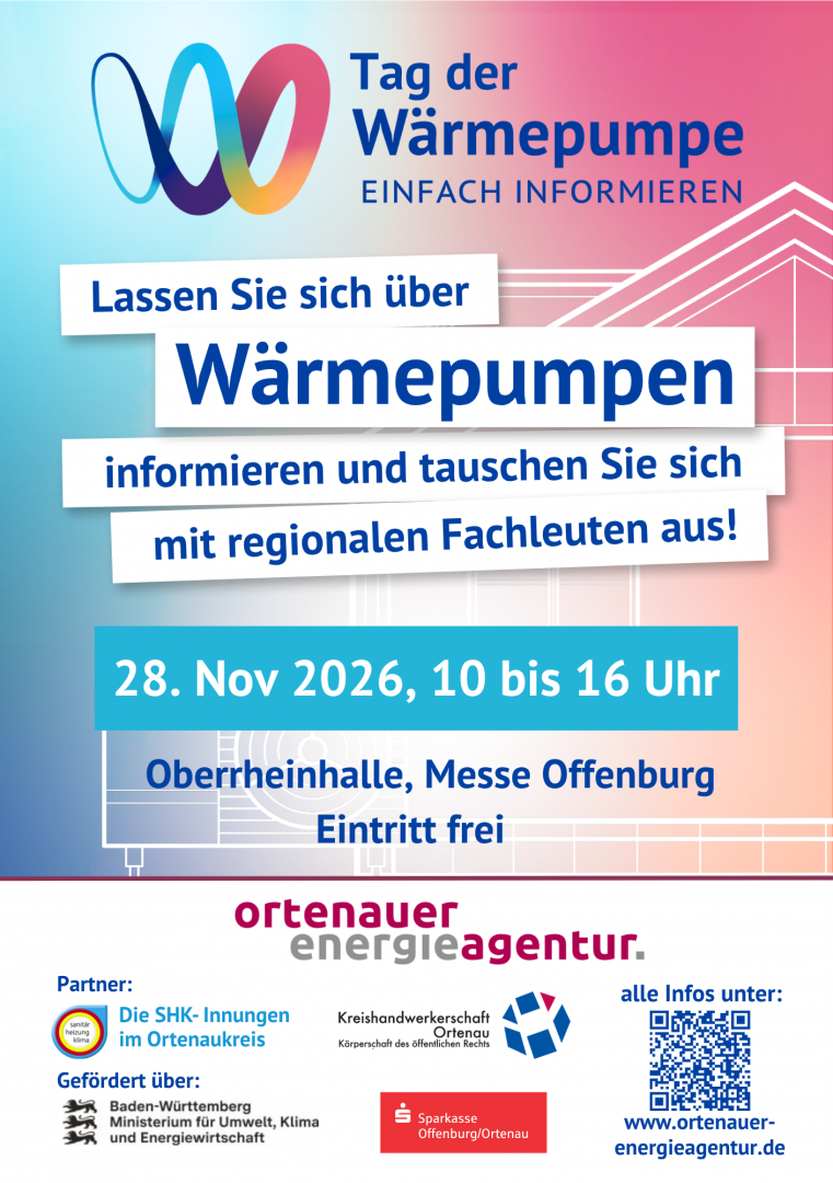 Tag der Wärmepumpe Plakat mit Infos