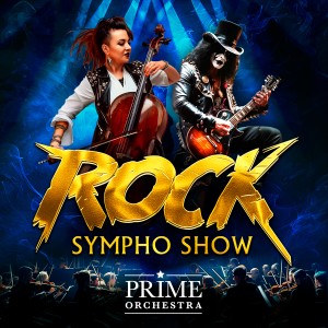 Mann und Frau in Rock-Kleidung Banner für Rock Show
